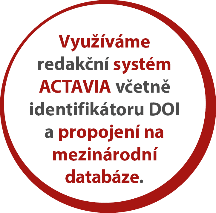 Vyu v me redak n  syst m ACTAVIA v etn  identifik toru DOI a propojen  na mezin rodn  datab ze